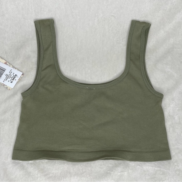 Pink Republic Green Ribbed Crop Tank Top - Picture 5 of 6